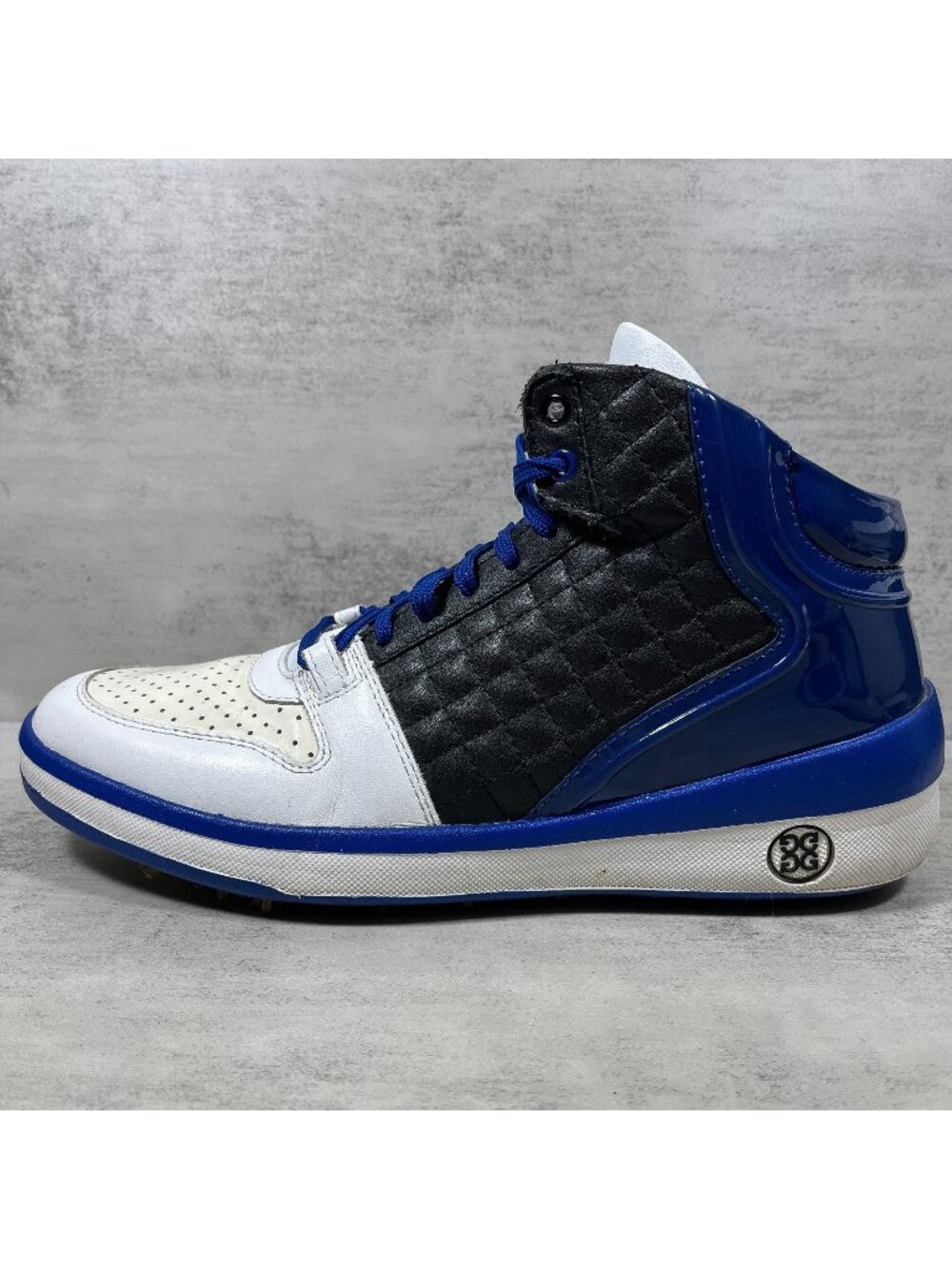 G/Fore Crusader High Top Spikeless Golf Shoes - Men's Size 10 - White Blue